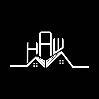 HAW emlak logosu tasarımı, HAW basit ve modern logo. HAW lüks alfabe tasarımı  