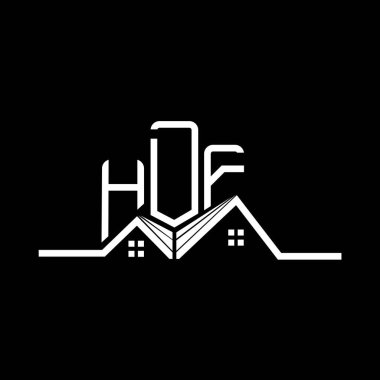 HDF Real State logo tasarımı, HDF basit ve modern logo. HDF lüks alfabe tasarımı  