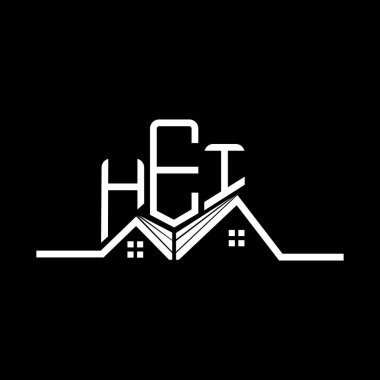 HEI emlak logosu tasarımı, HEI basit ve modern logo. HEI lüks alfabe tasarımı  