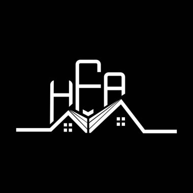 HFA emlak logosu tasarımı, HFA basit ve modern logo. HFA lüks alfabe tasarımı  