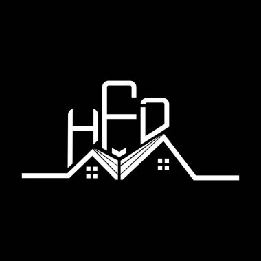 HFD Real State logo tasarımı, HFD basit ve modern logo. HFD lüks alfabe tasarımı  
