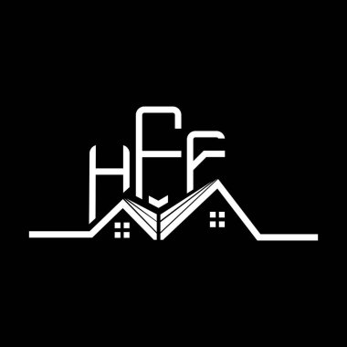 HFF emlak logosu tasarımı, HFF basit ve modern logo. HFF lüks alfabe tasarımı  