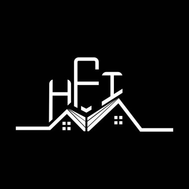 HFI Real State logo tasarımı, HFI basit ve modern logo. HFI lüks alfabe tasarımı  