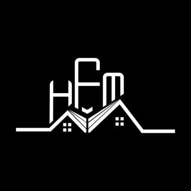 HFM Real State logo tasarımı, HFM basit ve modern logo. HFM lüks alfabe tasarımı  