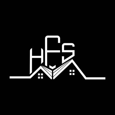 HFS Real State logo tasarımı, basit ve modern HFS logosu. HFS lüks alfabe tasarımı  