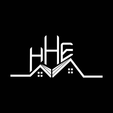 HHE emlak logosu tasarımı, HHE basit ve modern logo. HHE lüks alfabe tasarımı  