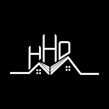 HHO Real State logo tasarımı, basit ve modern HHO logosu. HHO lüks alfabe tasarımı  