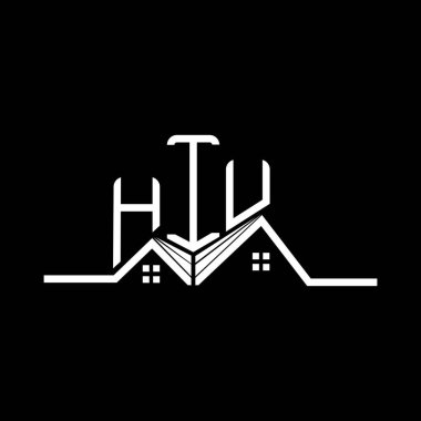 HIU Emlak Logosu Tasarımı, HIU Basit ve Modern Logo. HIU lüks alfabe tasarımı  