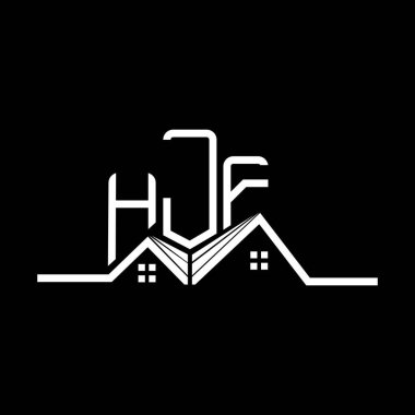 HJF Real State logo tasarımı, basit ve modern HJF logosu. HJF lüks alfabe tasarımı  
