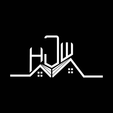 HJW Real State logo tasarımı, basit ve modern HJW logosu. HJW lüks alfabe tasarımı  