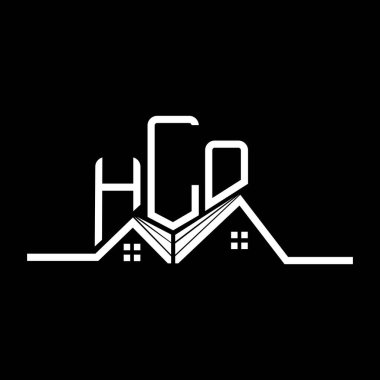 HLO Real State logo tasarımı, basit ve modern HLO logosu. HLO lüks alfabe tasarımı  