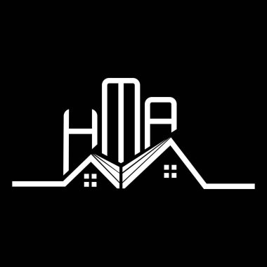 HMA emlak logosu tasarımı, HMA basit ve modern logo. HMA lüks alfabe tasarımı  