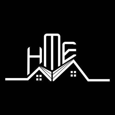 HME Real State logo tasarımı, HME basit ve modern logo. HME lüks alfabe tasarımı  