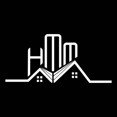 HMM Real State logo tasarımı, HMM basit ve modern logo. Lüks alfabe tasarımı  