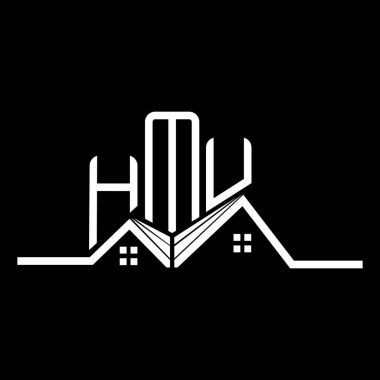 HMU emlak logosu tasarımı, HMU basit ve modern logo. HMU lüks alfabe tasarımı  