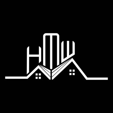 HMW Real State logo tasarımı, HMW basit ve modern logo. HMW lüks alfabe tasarımı  