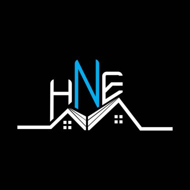 HNE emlak logosu tasarımı, basit ve modern HNE logosu. HNE lüks alfabe tasarımı  