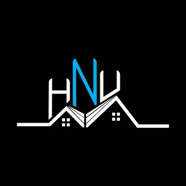HNU Real State logo tasarımı, HNU basit ve modern logo. HNU lüks alfabe tasarımı  