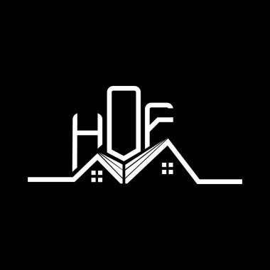 HOF Real State logo tasarımı, HOF basit ve modern logosu. Hof lüks alfabe tasarımı  