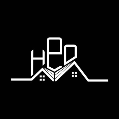 HPO Real State logo tasarımı, HPO basit ve modern logo. HPO lüks alfabe tasarımı  