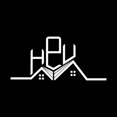 HPU Real State logo tasarımı, basit ve modern HPU logosu. HPU lüks alfabe tasarımı  
