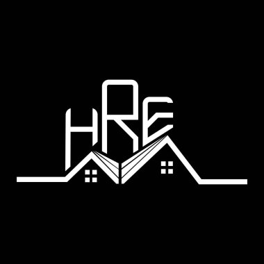 HRE Emlak Logosu Tasarımı, HRE Basit ve Modern Logo. HRE lüks alfabe tasarımı  