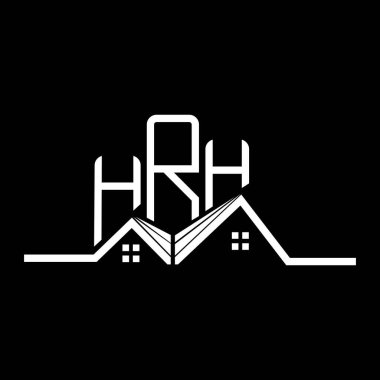 HRH emlak logosu tasarımı, HRH basit ve modern logo. HRH lüks alfabe tasarımı  