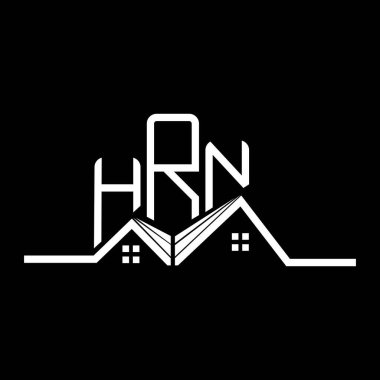 HRN Real State logo tasarımı, basit ve modern HRN logosu. HRN lüks alfabe tasarımı  