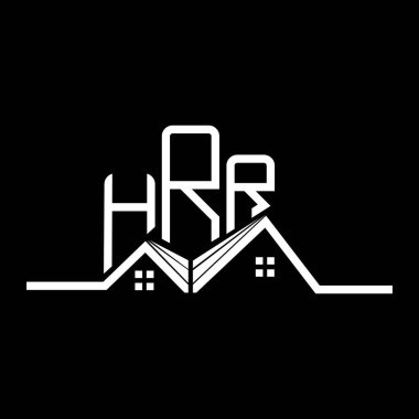 HRR Real State logo tasarımı, basit ve modern HRR logosu. HRR lüks alfabe tasarımı  