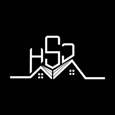 HSJ Real State logo tasarımı, HSJ basit ve modern logo. HSJ lüks alfabe tasarımı  