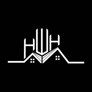 HWH emlak logosu tasarımı, basit ve modern HWH logosu. HWH lüks alfabe tasarımı  