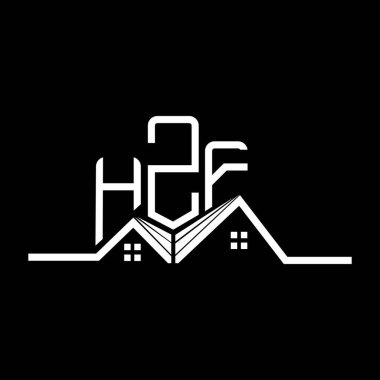 HZF Real State logo tasarımı, HZF basit ve modern logo. HZF lüks alfabe tasarımı  
