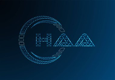 HAA düşük poli harfli logo vektör tasarımı. HAA düşük poli logo tasarımı. 