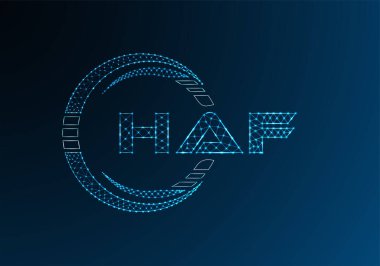HAF düşük poli harfli logo vektör tasarımı. HAF düşük poli logo tasarımı. 