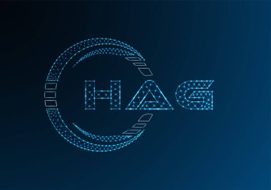 HAG düşük poli harfli logo vektör tasarımı. HAG düşük poli logo tasarımı. 