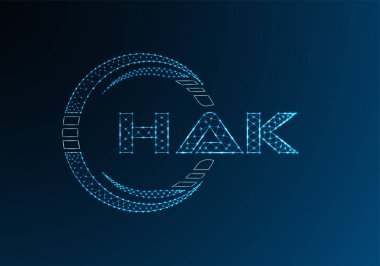 HAK düşük poli harfli logo vektör tasarımı. HAK düşük poli logo tasarımı. 
