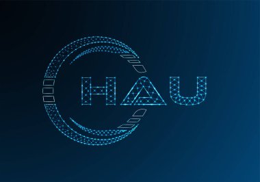 HAU düşük poli harfli logo vektör tasarımı. HAU düşük poli logo tasarımı. 