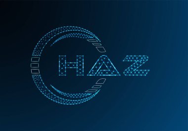 HAZ düşük poli harfli logo vektör tasarımı. HAZ düşük poli logo tasarımı. 