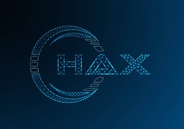 HAX düşük poli harfli logo vektör tasarımı. HAX düşük poli logo tasarımı. 