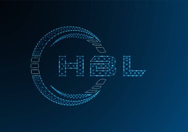 HBL düşük poli harfli logo vektör tasarımı. HBL düşük poli logo tasarımı. 