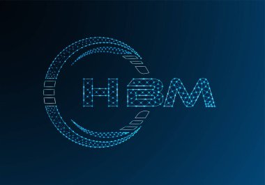 HBM düşük poli harfli logo vektör tasarımı. HBM düşük poli logo tasarımı. 