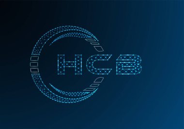 HCB düşük poli harfli logo vektör tasarımı. HCB düşük poli logo tasarımı. 
