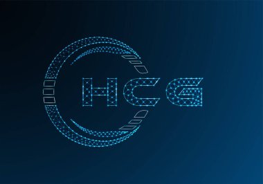 HCG düşük poli harfli logo vektör tasarımı. HCG düşük poli logo tasarımı. 