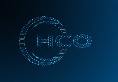HCO düşük poli harfli logo vektör tasarımı. HCO düşük poli logo tasarımı. 