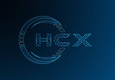 HCX düşük poli harfli logo vektör tasarımı. HCX düşük poli logo tasarımı. 