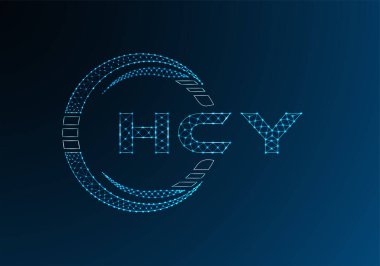 HCY düşük poli harfli logo vektör tasarımı. HCY düşük poli logo tasarımı. 