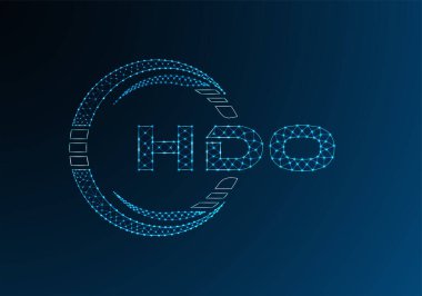 HDO düşük poli harfli logo vektör tasarımı. HDO düşük poli logo tasarımı. 