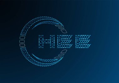HEE düşük poli harfli logo vektör tasarımı. HEE düşük poli logo tasarımı. 