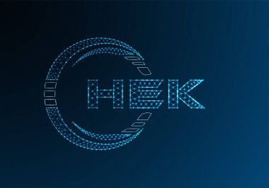 HEK düşük poli harfli logo vektör tasarımı. HEK düşük poli logo tasarımı. 
