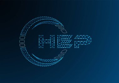 HEP düşük poli harfli logo vektör tasarımı. HEP düşük poli logo tasarımı. 